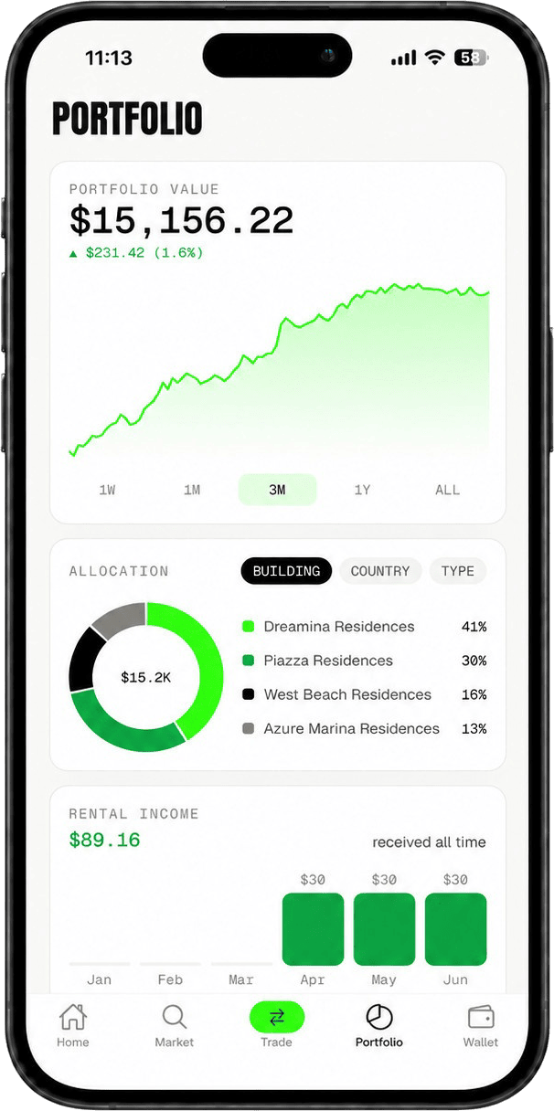 Portfolio on mobile